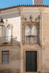 Facade of the house of Garcia de Resende. Garcia de Resende was a Portuguese poet and publisher of the 15th century.
