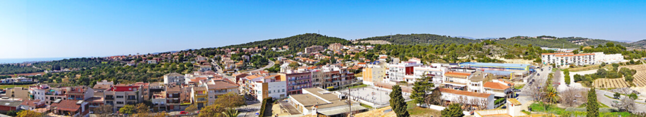 Obraz premium Castillo de la Santa Creu en Calafell, El Vendrell, Tarragona, Catalunya, España
