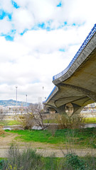 Fototapeta na wymiar Puente sobre el río Besos en Barcelona, Catalunya, España, Europa