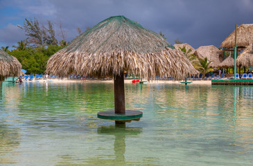 Palapa on the water by the beach