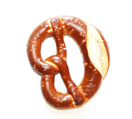 German Bavaria pretzel with salt.