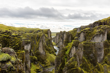 Fjaðrárgljúfur canyon in Iceland