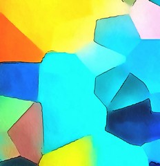 Abstract acrylic watercolor background. Colorful high resolution texture. Warm and bright colors pattern. Geometric chaotic mosaic. 