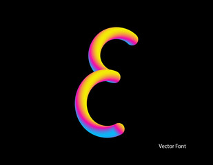 Vector letter. Abstract Letter Blend Line. Logo symbol