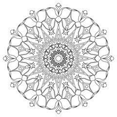 Coloring book page. Vintage decorative elements. Vector illustration