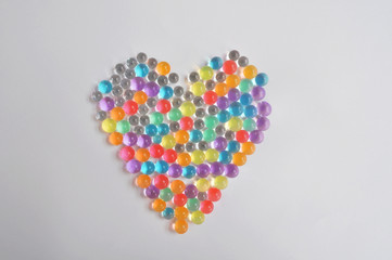 Heart made of colorful balls