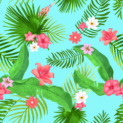 Tropical seamless background pattern