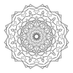 Coloring book page. Vintage decorative elements. Vector illustration