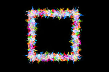 abstract colored dust explosion on a black background.abstract powder splatted background,Freeze motion of color powder exploding/throwing color powder, multicolored glitter texture.