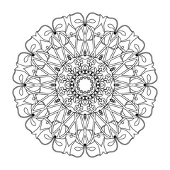 Coloring book page. Vintage decorative elements. Vector illustration