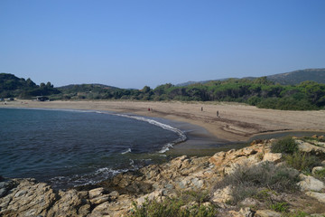 Fototapeta na wymiar Spiaggia della Torre di Chia