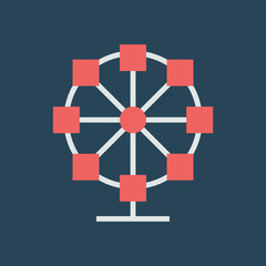 Silhouette icon ferris wheel