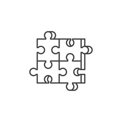 Puzzle Related Vector Line Icon