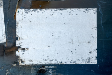 Grunge glued public announcement poster paper