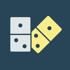 Silhouette icon two dominoes