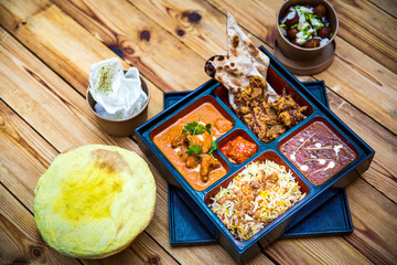 Delicious indian lunch box with style
