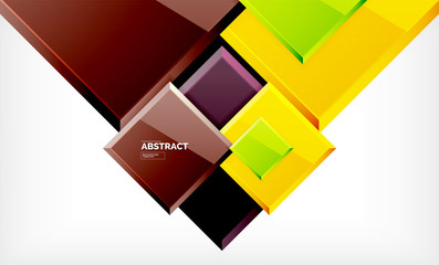 Geometric abstract background, modern square design