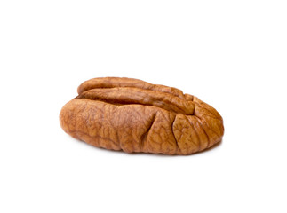 Fresh pecan nuts isolated on a white background