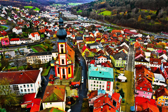 Bad Brückenau Luftbilder - Bad Brückenau in Bayern aus der Luft