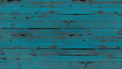 Fototapeta premium Blue wood texture, top view of wooden table. Close up of colored rustic wall background, texture of old top table, grunge background, seamless