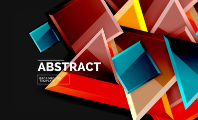 Squares and triangles geometrical background