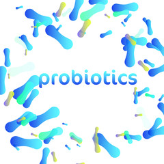 Probiotics Bacteria Vector Logo