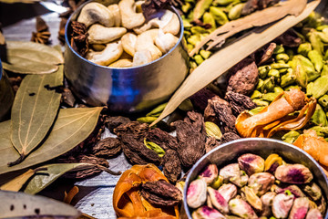 Assorted ingredients for food prepration