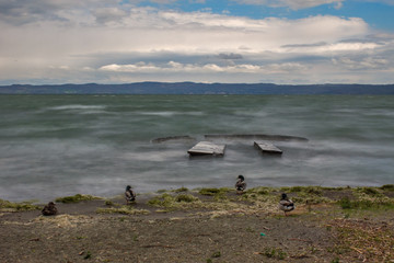 Lago di Bolsena con tramontana