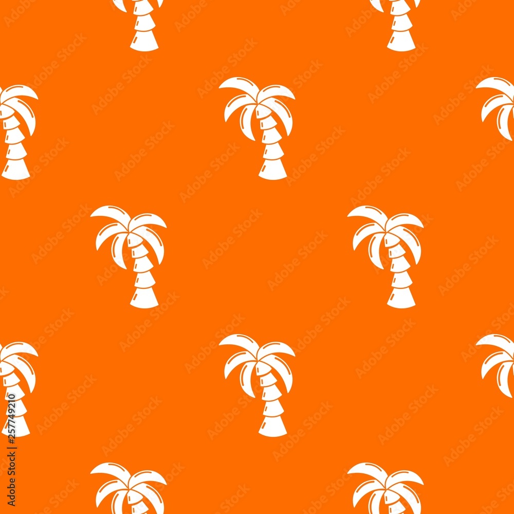Poster palm pattern vector orange for any web design best