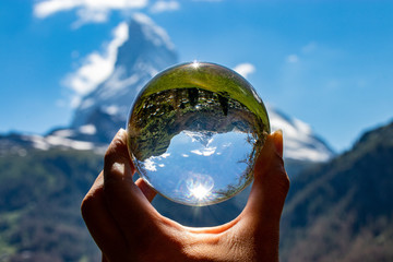 Glass ball - crystal ball matterhorn
