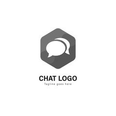 Chat logo template design. Chat logo with modern frame vector design