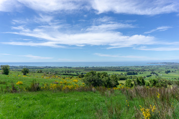 Obraz premium Kaikoura hinterland landscape view to sea
