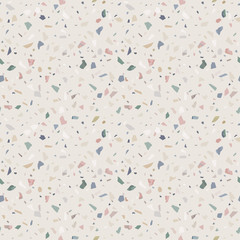 Granite stone terrazzo floor texture. Abstract background, seamless pattern. Vector illustration.
