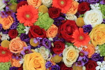 Colorful wedding flowers