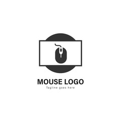 Computer logo template design. Computer logo with modern frame vector design