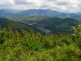 Fototapeta na wymiar View of the Caucasus Mountains. Summer