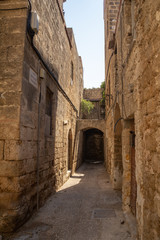 Fototapeta na wymiar The streets of the Old Town (Rhodes). Rhodes Island, Greece.