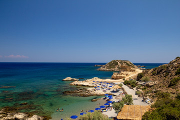 Fototapeta premium Grande Blue Beach. Rhodes, Greece.