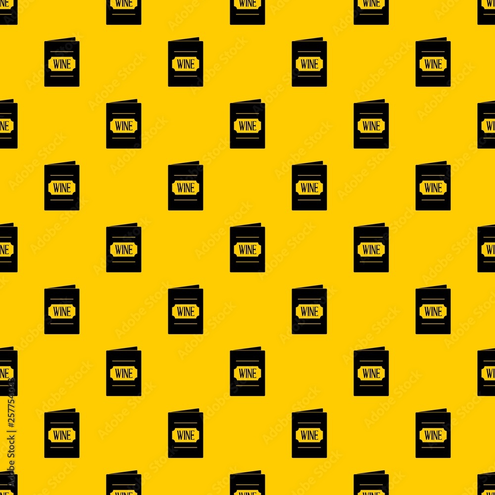 Poster wine list pattern seamless vector repeat geometric yellow for any design