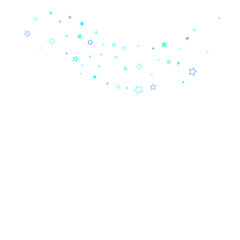Blue, cyan, turquoise glitter stars confetti