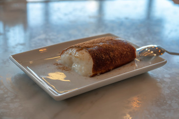 traditional turkish dessert on table