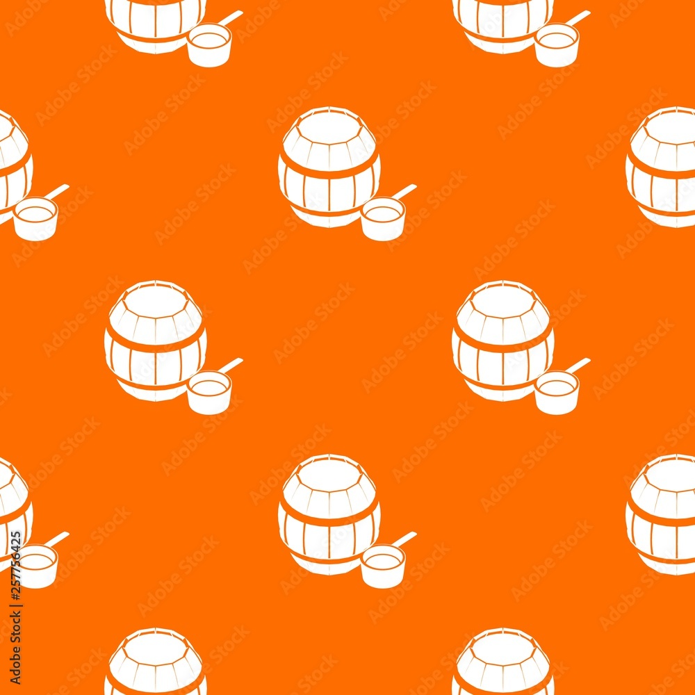Poster barrel honey pattern vector orange for any web design best