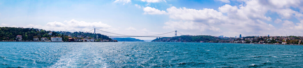Fototapeta na wymiar bosphorus bridge from sea