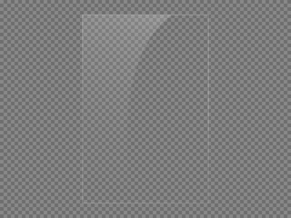 Glass effect. The texture of glass, mirrors, windows. Rectangular glass plate. Light effect for a picture or a mirror. Beautiful realistic reflection. The interior of the house. 