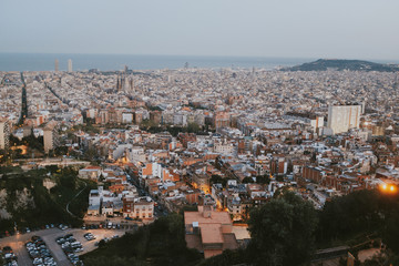 Fototapeta na wymiar City view of Barcelona