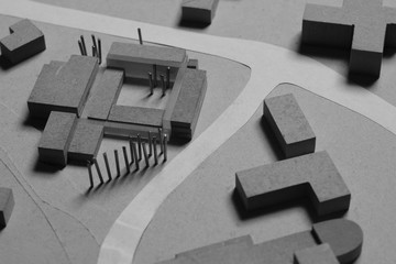 Miniature architecture desing of a hotel building