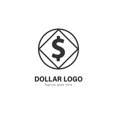 Money logo template design. Money logo with modern frame vector design