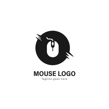 Computer logo template design. Computer logo with modern frame vector design