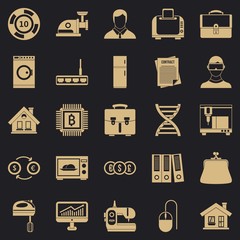 Loan icons set. Simple set of 25 loan vector icons for web for any design