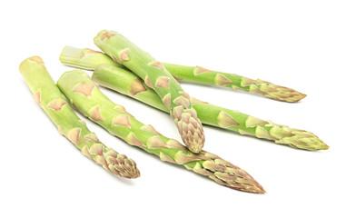 Ripe green asparagus (isolated)
